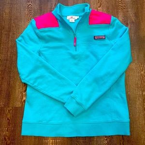 Vineyard Vines Shep Shirt.  Sz small. Turquoise and pink